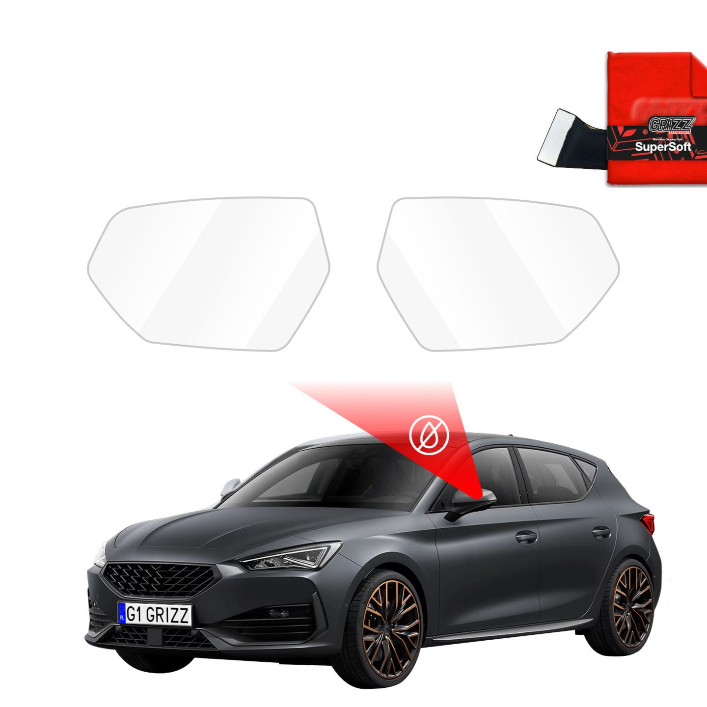 Folia przeciwdeszczowa Grizz Protector na lusterka do Cupra Leon (2020-2026)