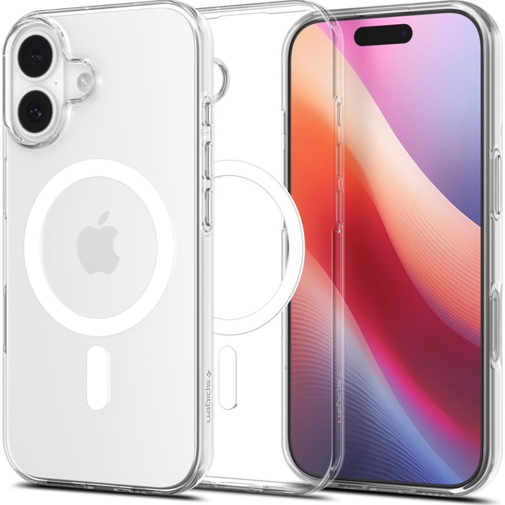 Etui Spigen Liquid Crystal Mag do MagSafe do iPhone 17, przezroczysto-białe