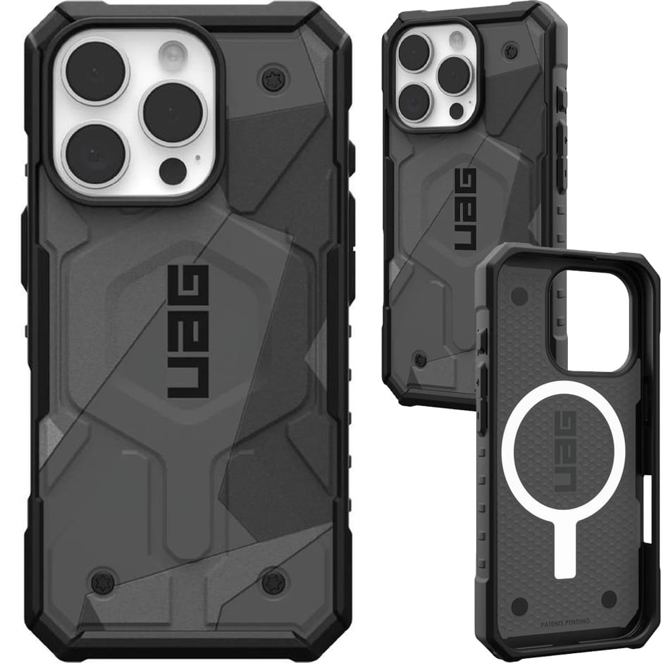 Image of Etui pancerne Urban Armor Gear Pathfinder SE Mag do MagSafe do iPhone 16 Pro, szaro-czarne moro