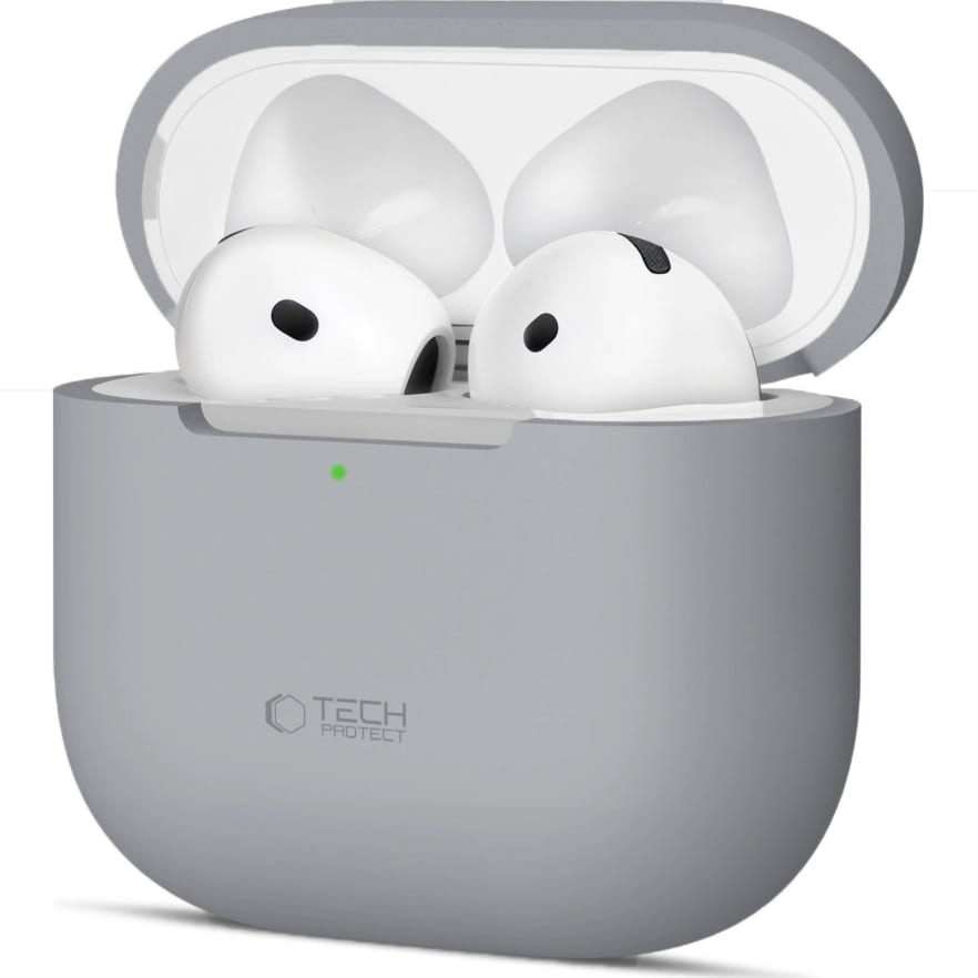 Etui Tech-Protect Silicone do Apple AirPods 4, szare