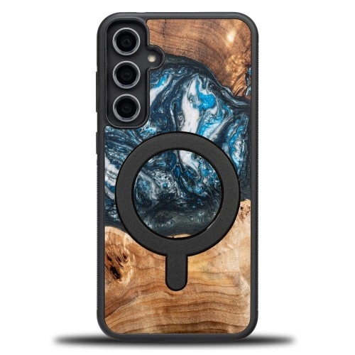 Image of Drewniane etui do Galaxy S23 FE, Bewood Unique Planets Ziemia do MagSafe