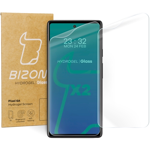 Image of Folia hydrożelowa na ekran Bizon Glass Hydrogel, Google Pixel 6A, 2 sztuki