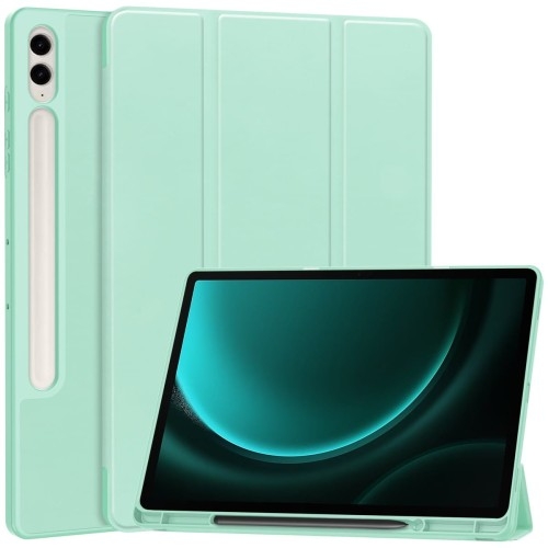 Image of Etui Bizon Case Tab Lizard do Galaxy Tab S9 FE Plus, miętowe