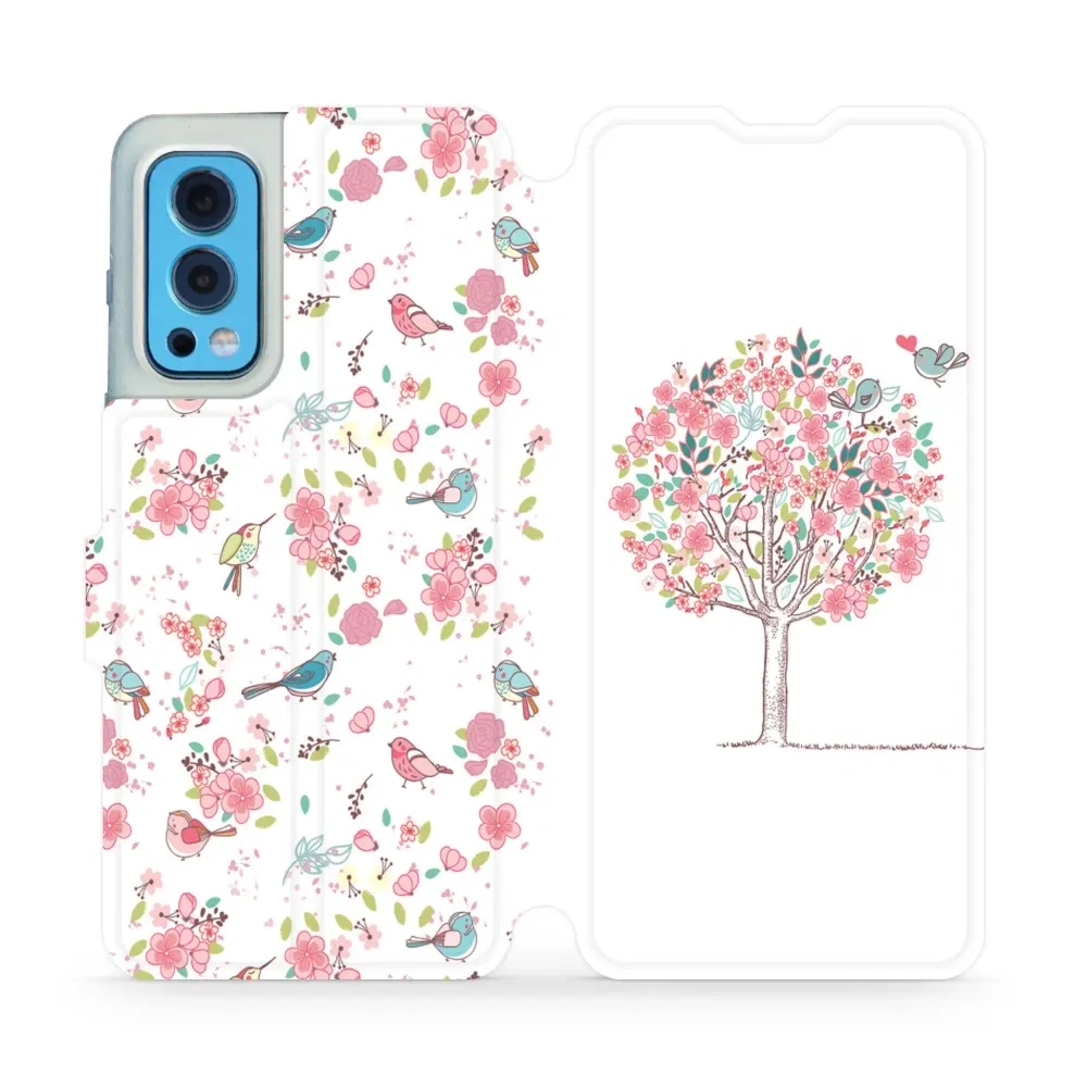 Etui z klapką do OnePlus Nord 2 5G, Mobiwear Book, różowy gaj