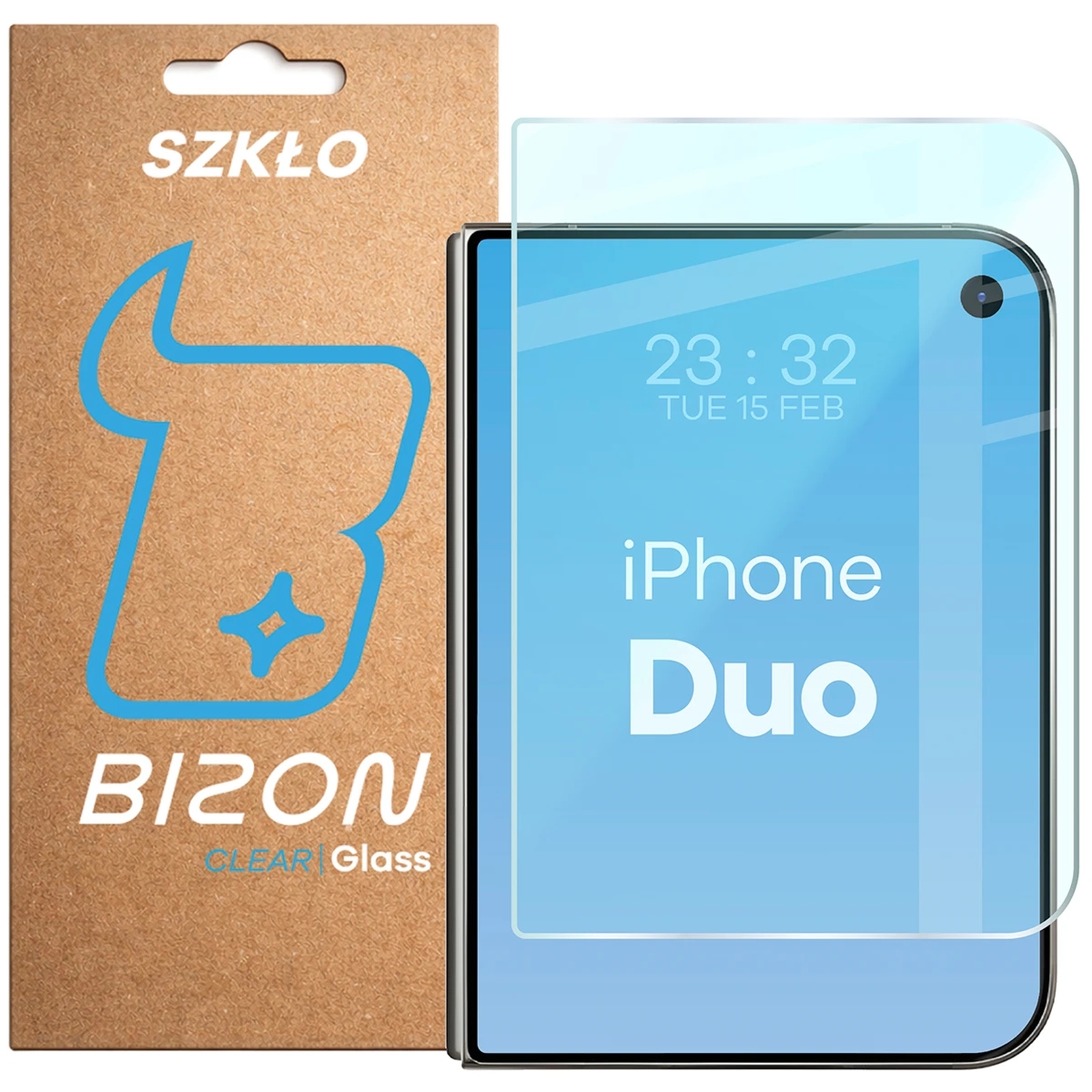 Szkło hartowane Bizon Glass Clear do iPhone Duo