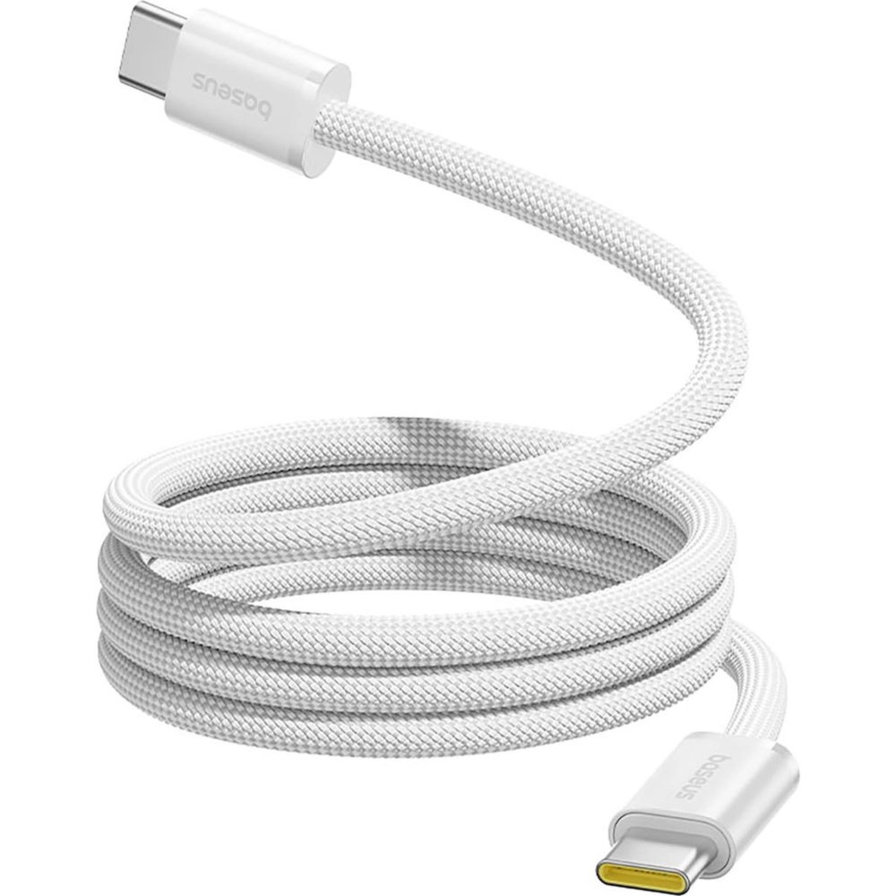 Kabel magnetyczny z oplotem USB-C – USB-C, Baseus Dynamic 4 Pro 100W PD, 1 m,  biały
