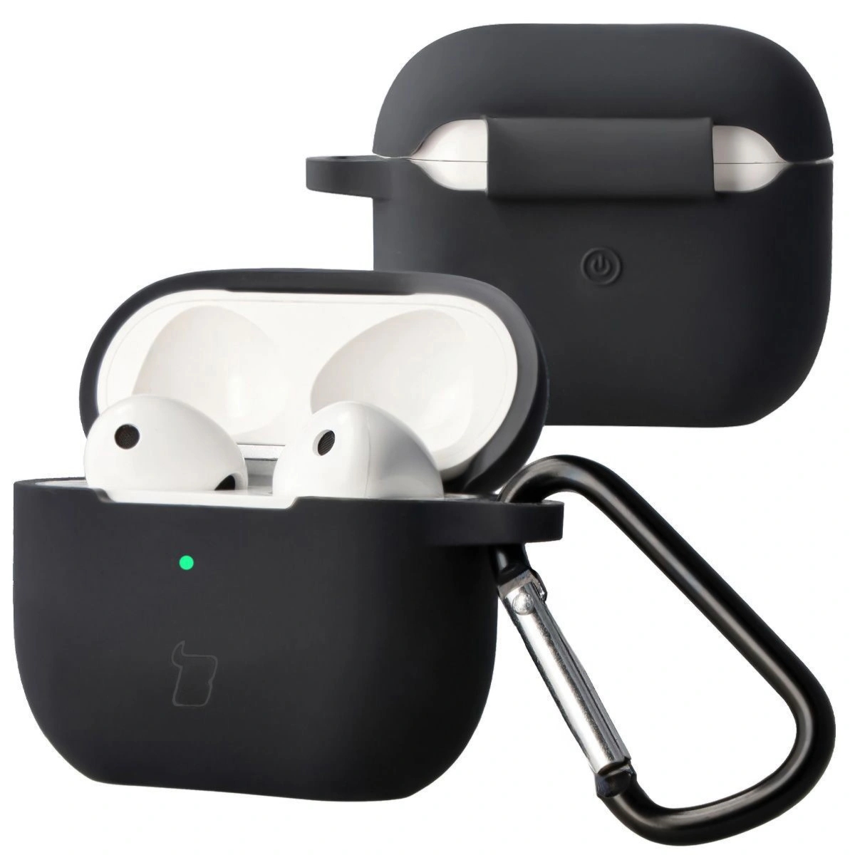 Silikonowe etui z karabińczykiem Bizon Case Headphone Silicone do Airpods 3, czarne