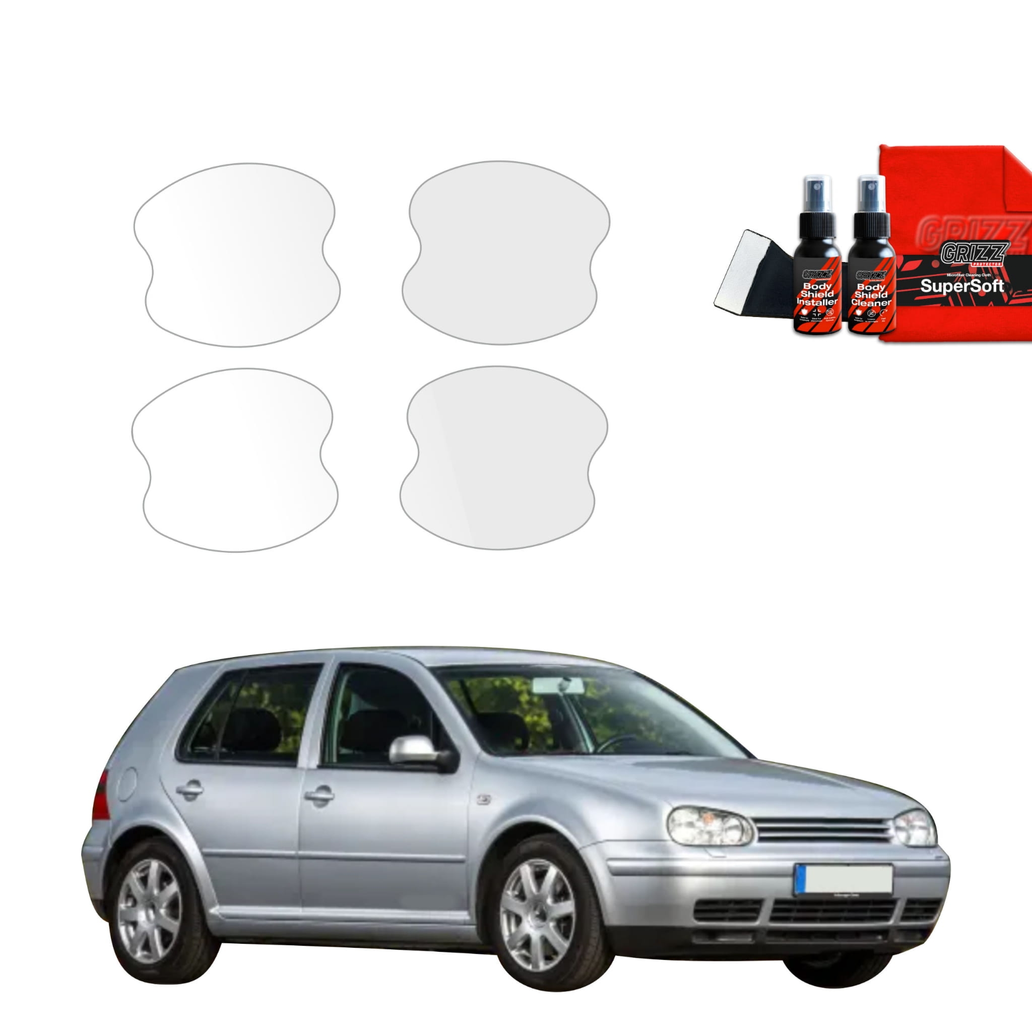 4w1 Folia ochronna pod klamki Grizz Protector do Volkswagen Golf 4 Hatchback 5D (1997-2003)