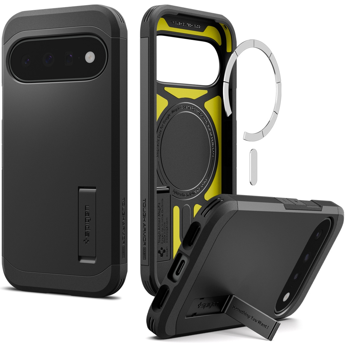 Etui Spigen Tough Armor Mag do MagSafe do Google Pixel 11, czarne