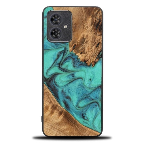 Image of Drewniane etui do Motorola Moto G54 5G, Bewood Unique Turquoise