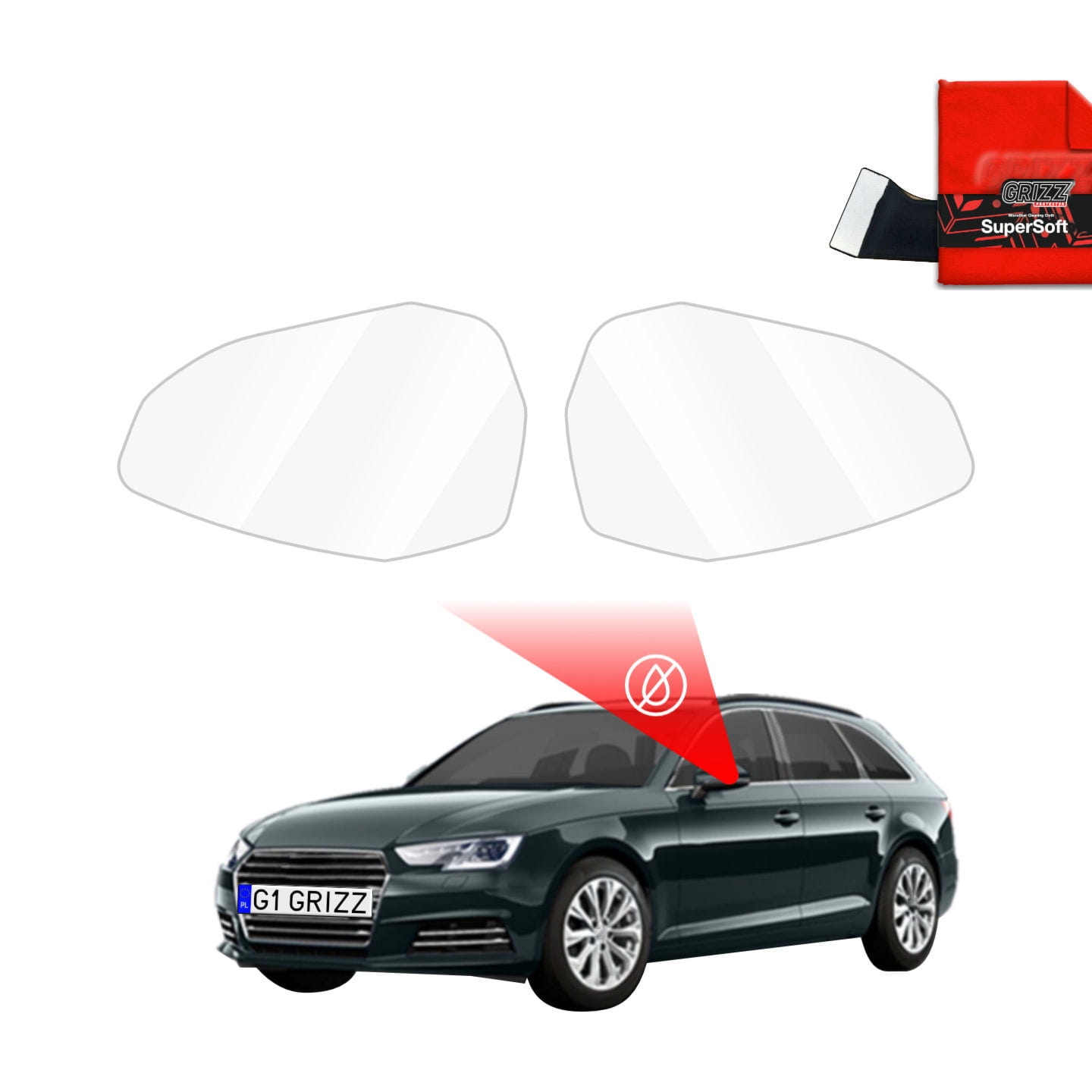 Folia przeciwdeszczowa Grizz Protector na lusterka do Audi A4 B9 (2020-2024)