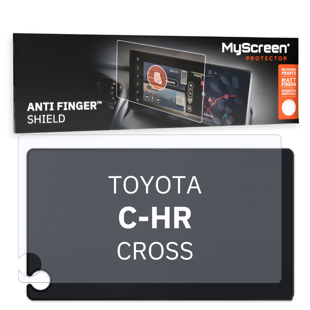 Folia samochodowa na ekran główny MyScreen Anti Finger Shield do Toyota C-HR (2019-2023), matowa