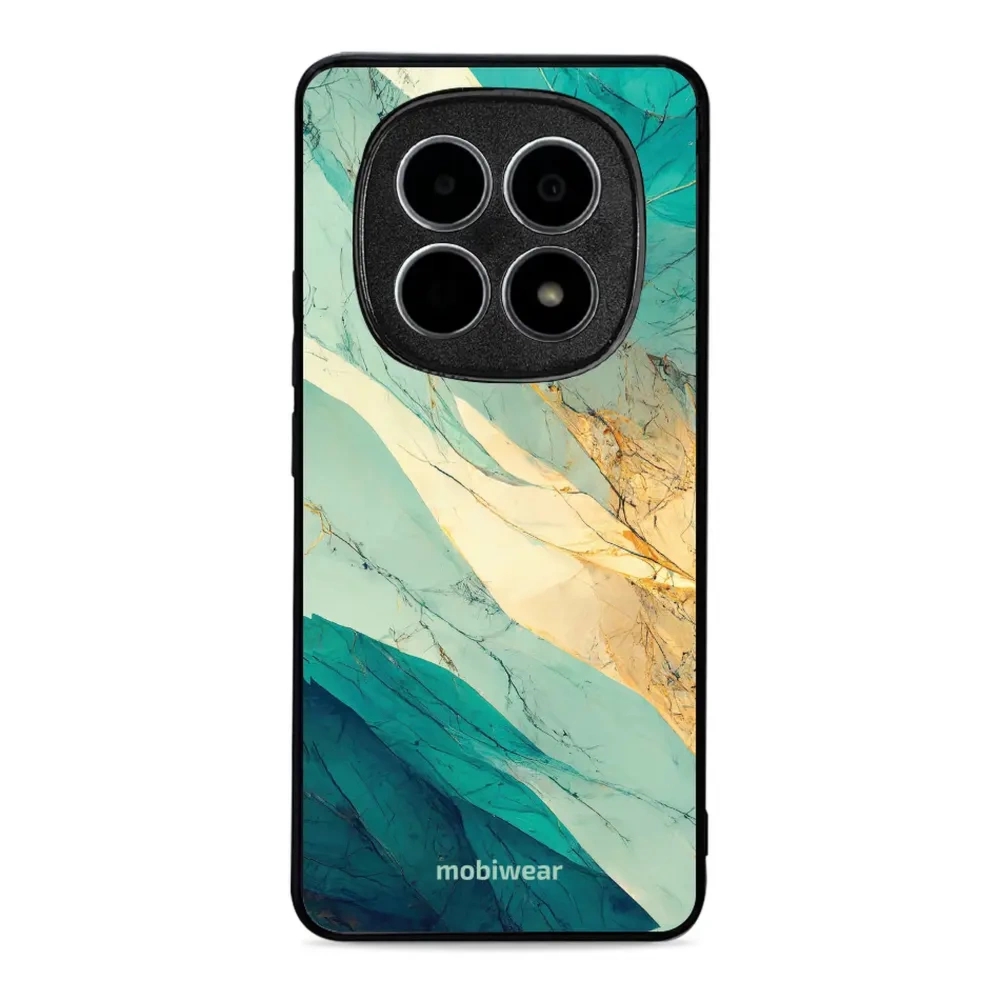 Etui ochronne do Xiaomi POCO M8 5G, Mobiwear Glossy Case, turkusowy marmur