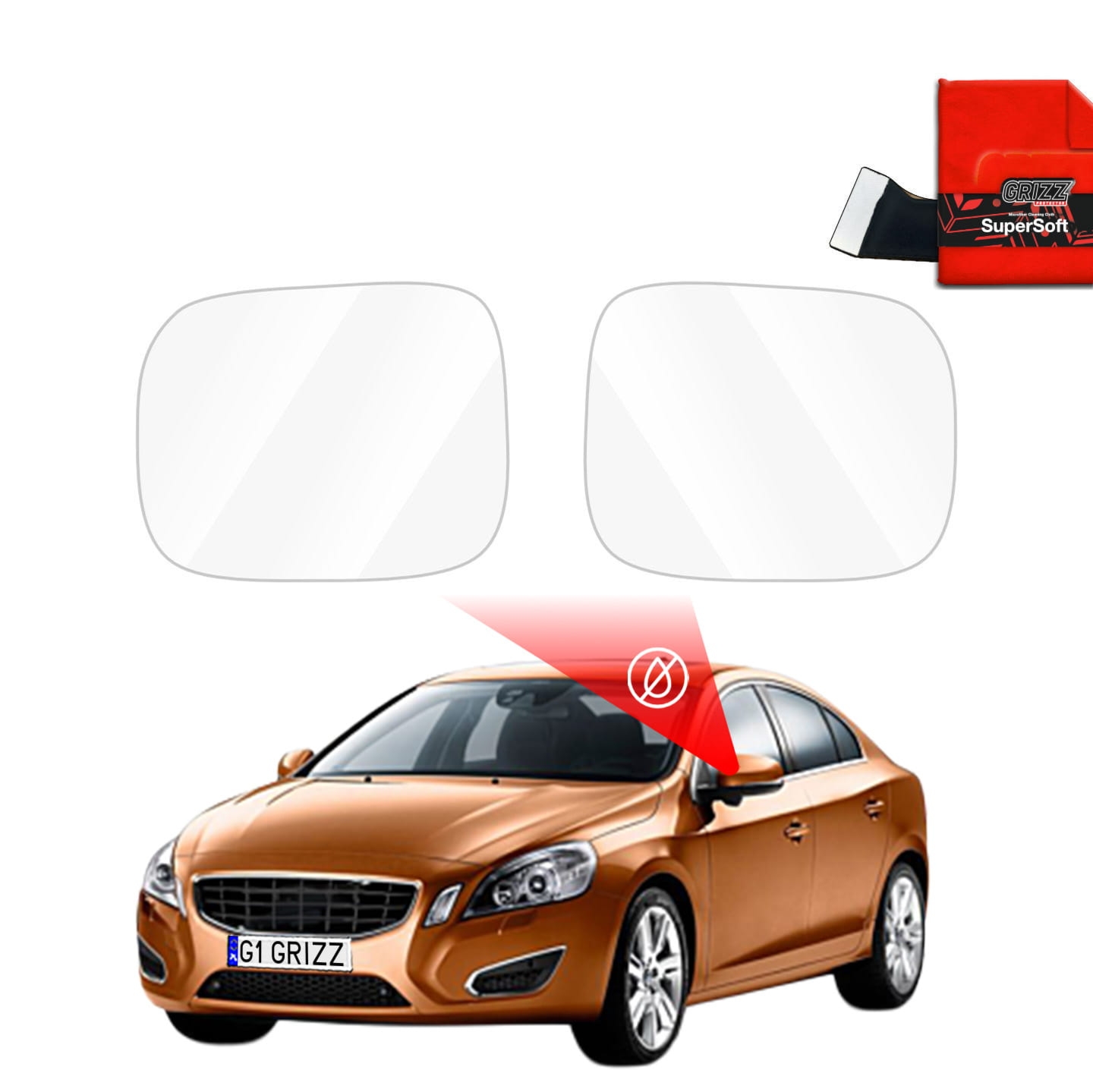Folia przeciwdeszczowa Grizz Protector na lusterka do Volvo S60 (2010-2018)