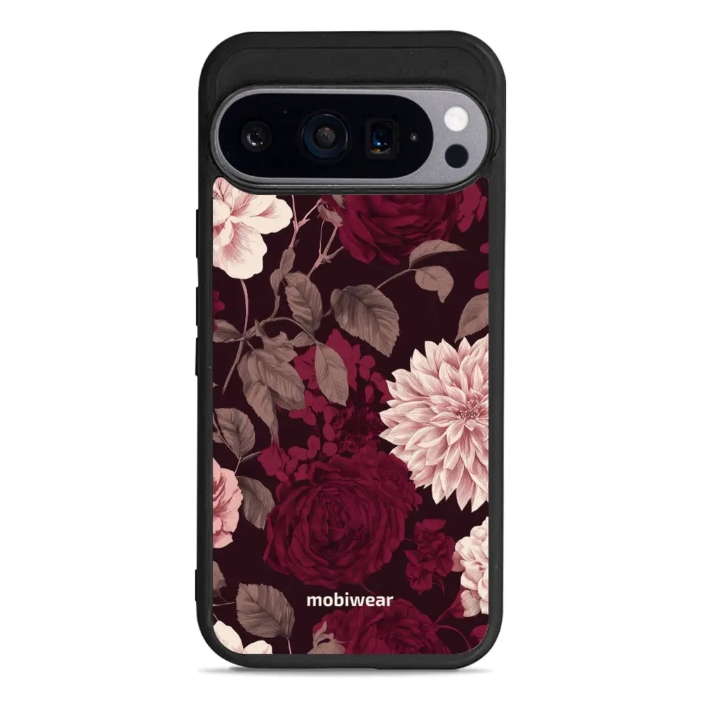 Etui ochronne do Google Pixel 9 Pro, Mobiwear Glossy Case, wino i dalie
