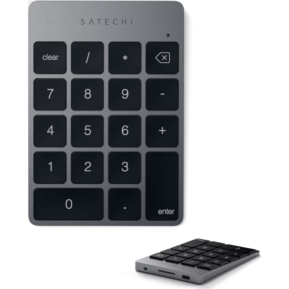 OUTLET: Klawiatura numeryczna, Satechi Aluminium Slim Wireless Keypad Bluetooth, szara