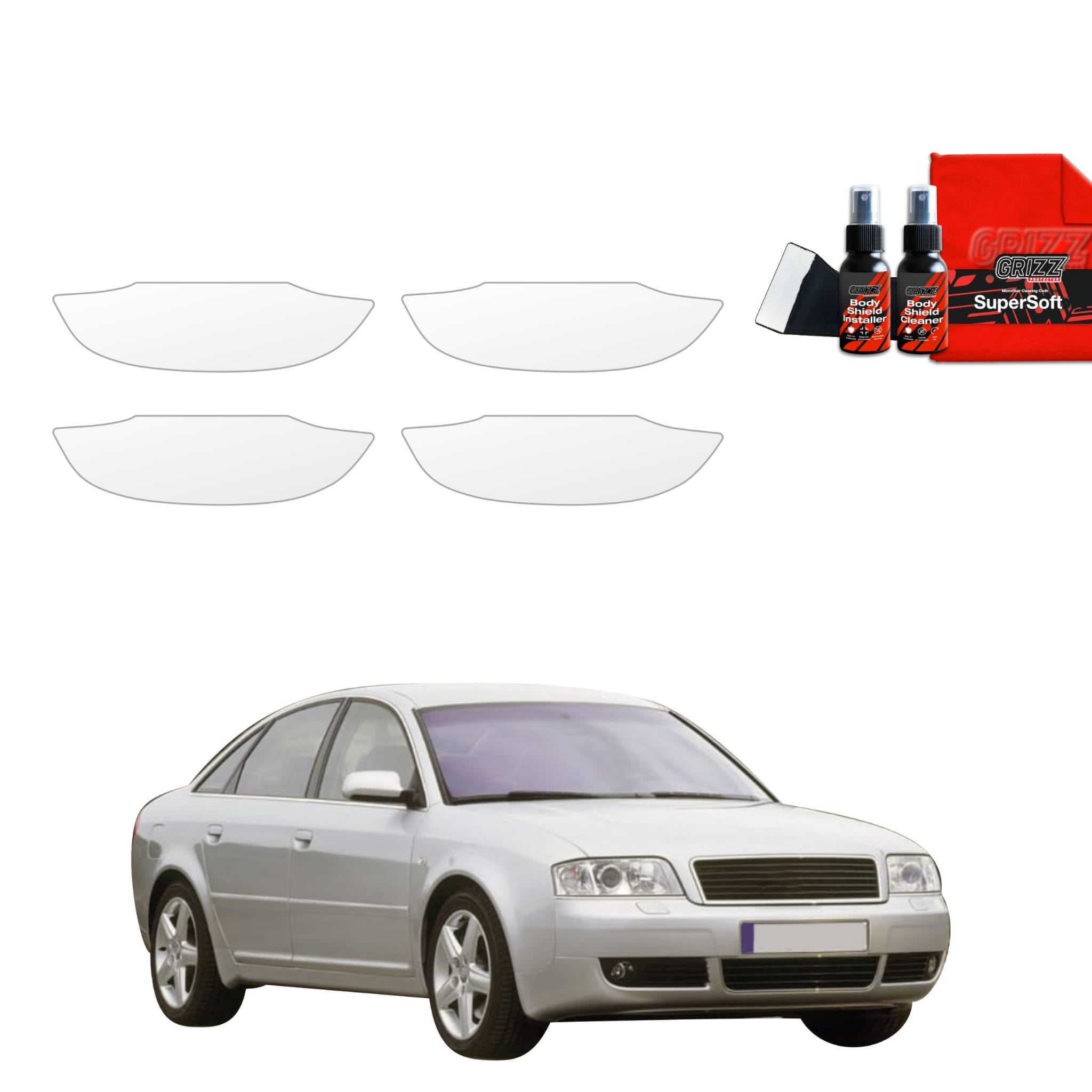 4w1 Folia ochronna pod klamki Grizz Protector do Audi A6 C5 Sedan (1997-2004)