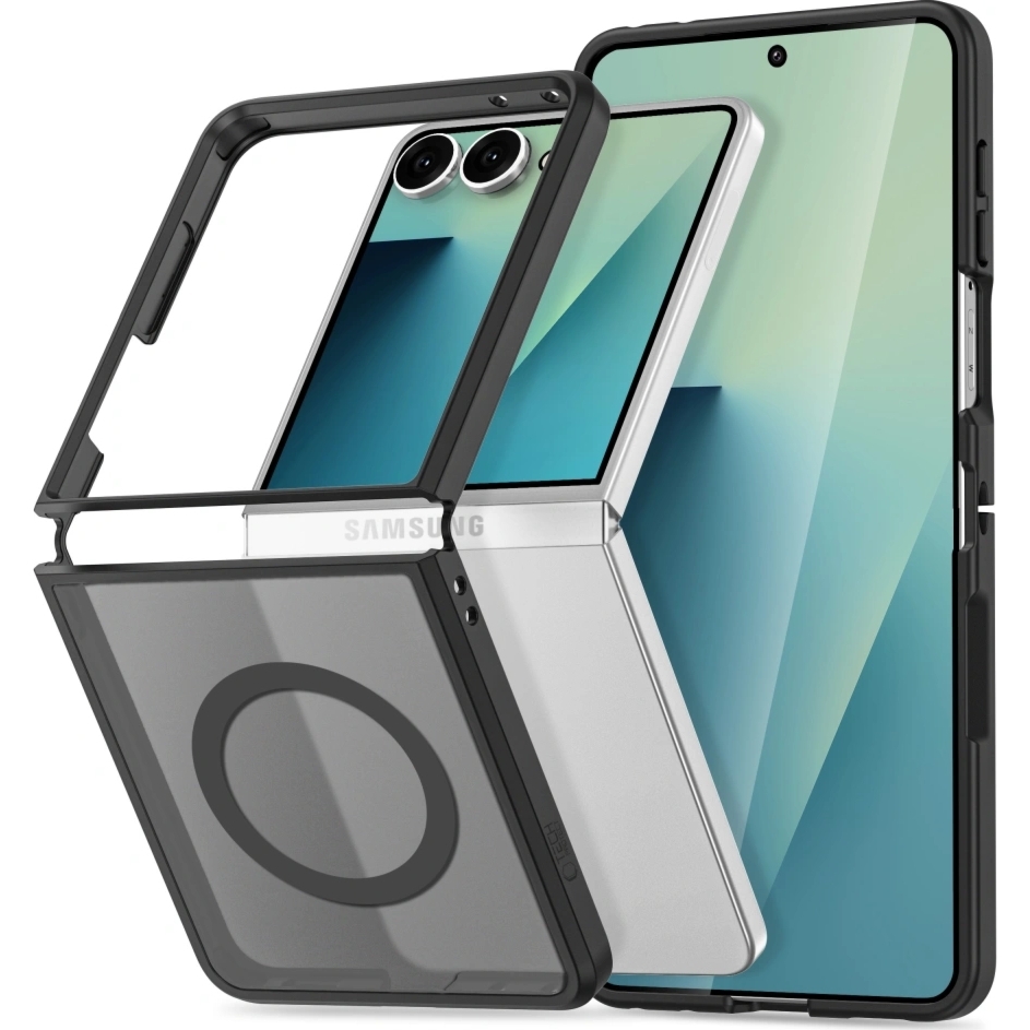 Etui Tech-Protect MagMat MagSafe do Galaxy Z Flip 8, przydymiono-czarne