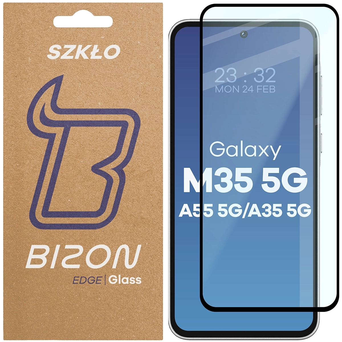 Image of Szkło hartowane Bizon Glass Edge 2 do Galaxy M35 5G / A55 5G / A35 5G