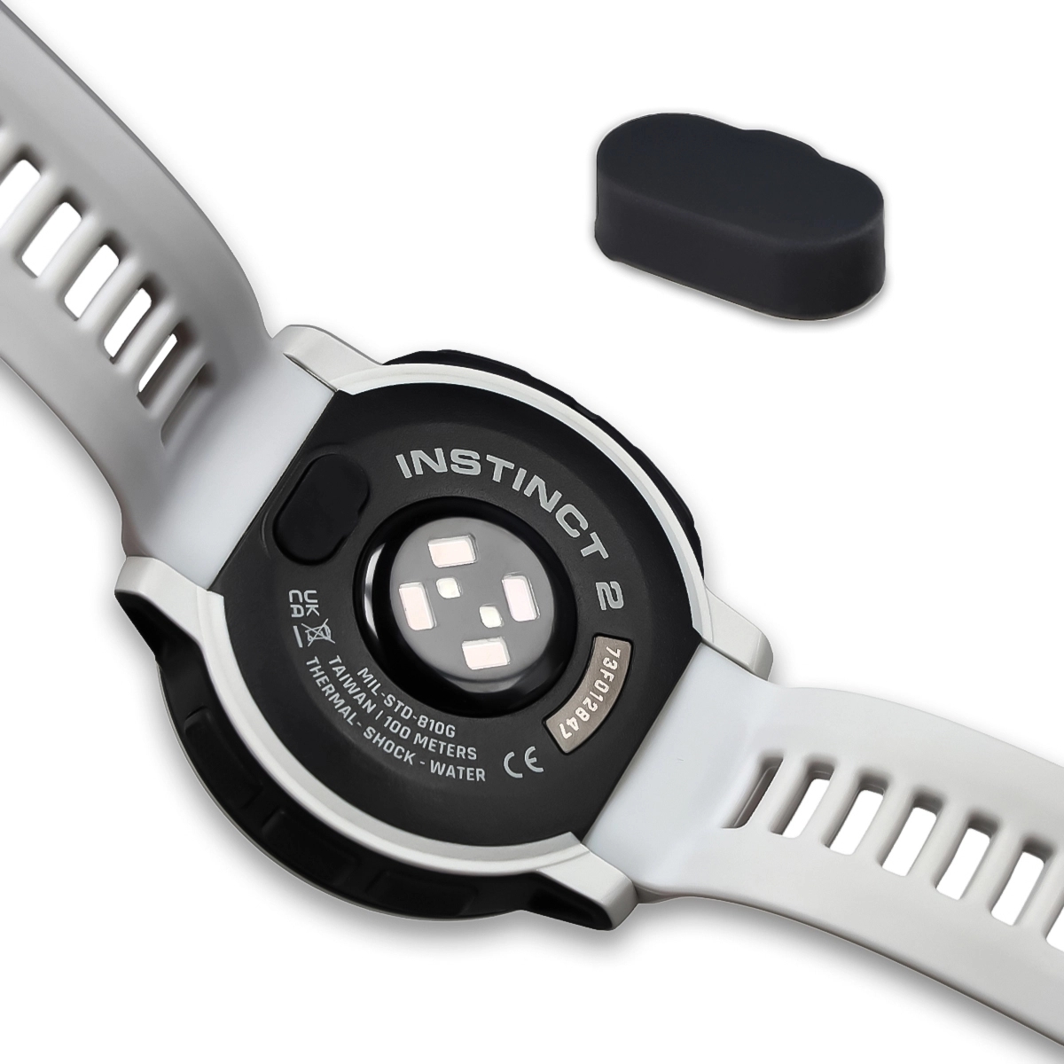 Zatyczka do portu ładowania Bizon Accessories Dust Plug dla zegarków Garmin, czarna, 1 sztuka
