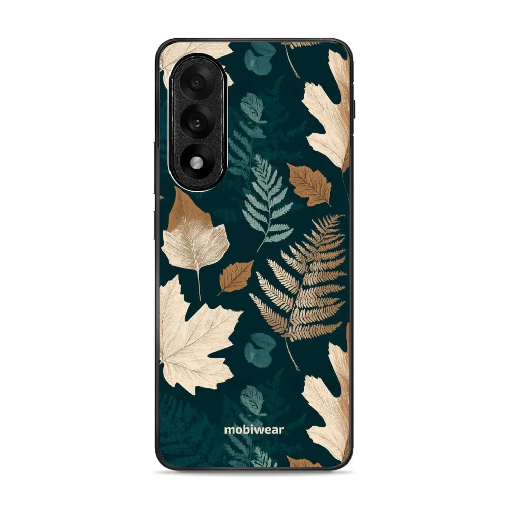 Etui ochronne do OnePlus Nord 5, Mobiwear Glossy Case, zielnik z liści i paproci