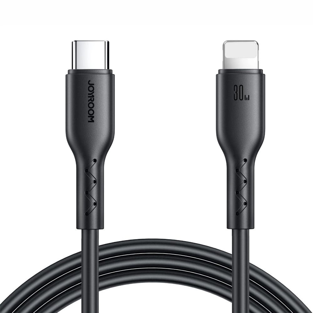 Image of Kabel do ładowania / transmisji danych Joyroom Flash-Charge USB-C do Lightning, 30W, 1m, czarny