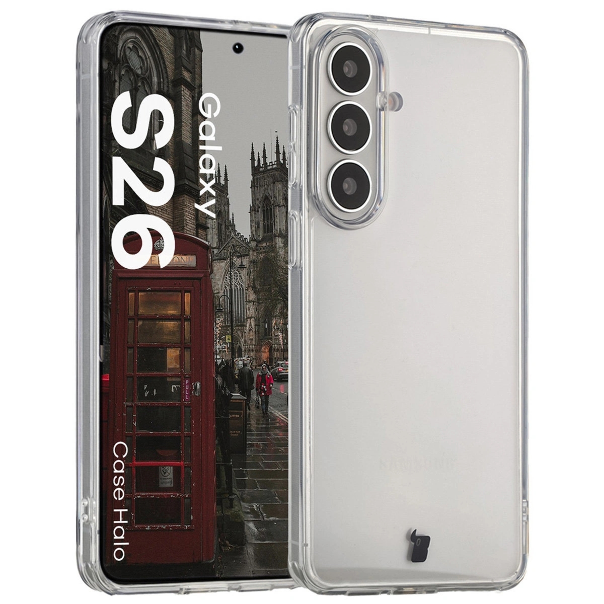 Etui Bizon Case Halo do Galaxy S26, przezroczyste