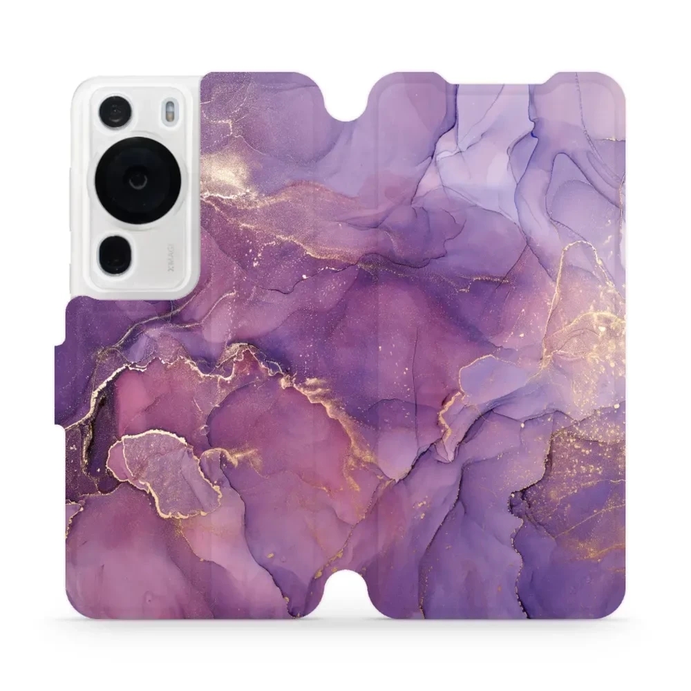 Etui z klapką do Huawei P60 Pro, Mobiwear Book, fioletowe