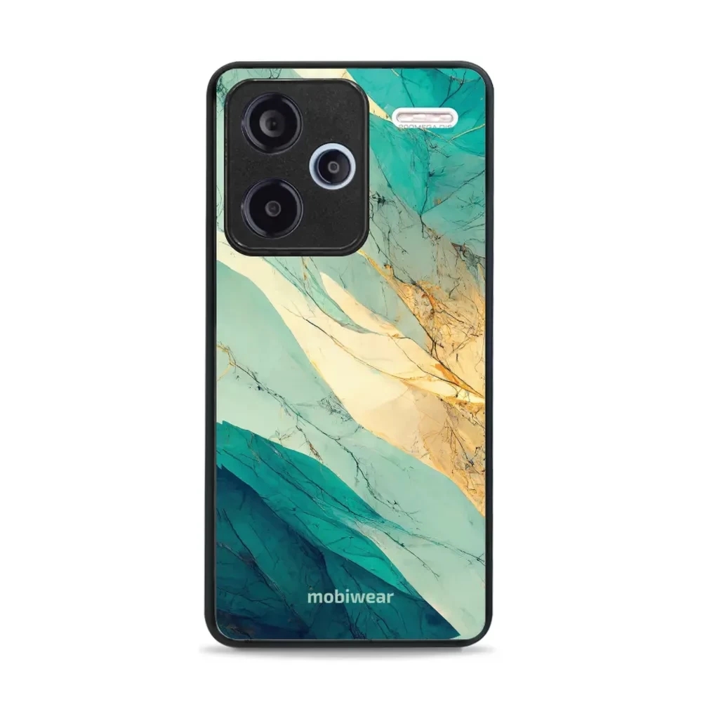 Etui ochronne do Xiaomi Redmi Note 13 Pro Plus 5G, Mobiwear Glossy Case, turkusowy marmur