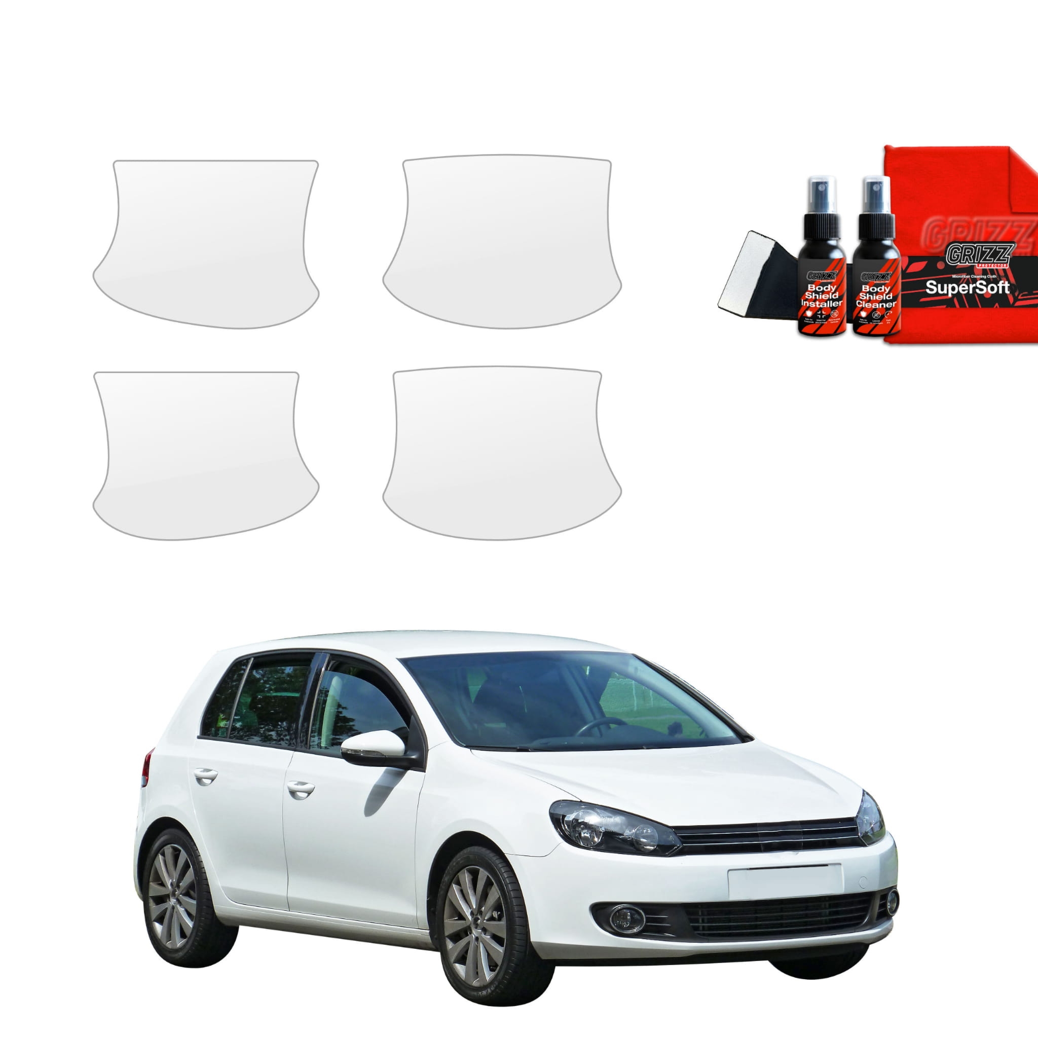 4w1 Folia ochronna pod klamki Grizz Protector do Volkswagen Golf 6 Hatchback 5D (2008-2013)