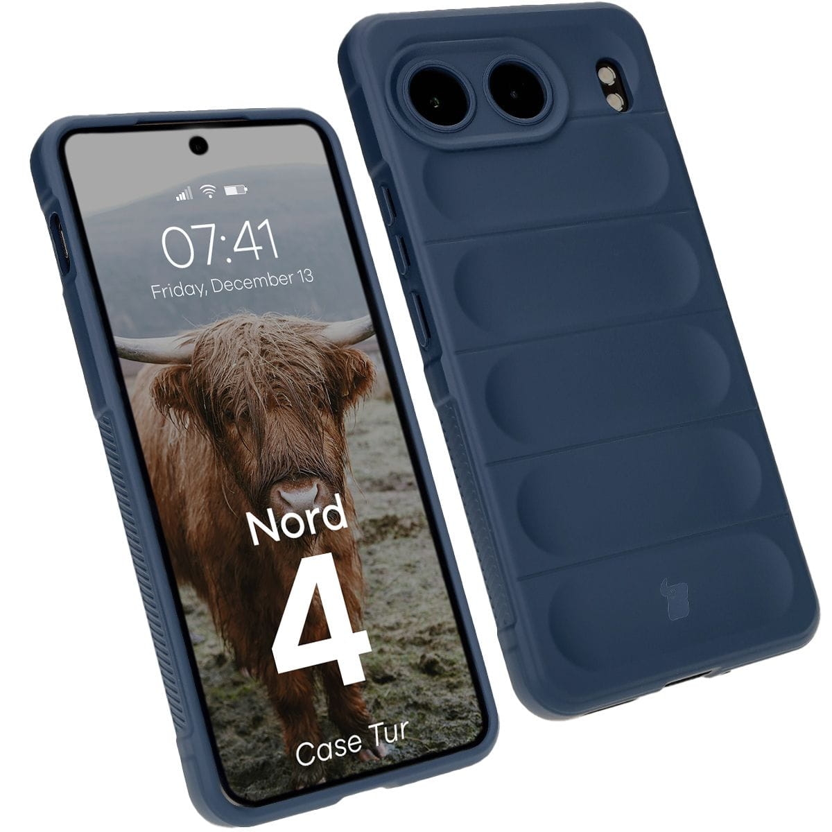 Image of Pancerne etui Bizon Case Tur do OnePlus Nord 4, granatowe