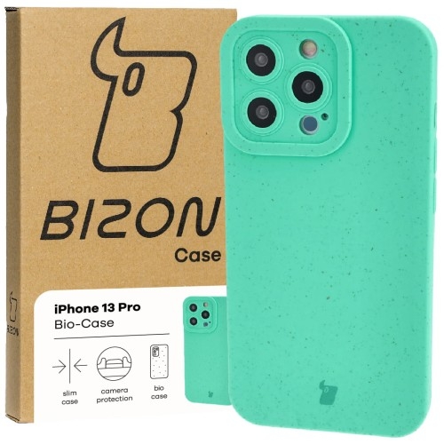 Image of Ekologiczne etui Bizon Bio-Case do iPhone 13 Pro, zielone