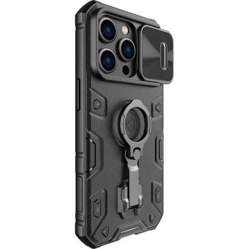 Image of Etui z ochroną aparatu Nillkin CamShield Armor Pro Magnetic do iPhone 14 Pro, czarne