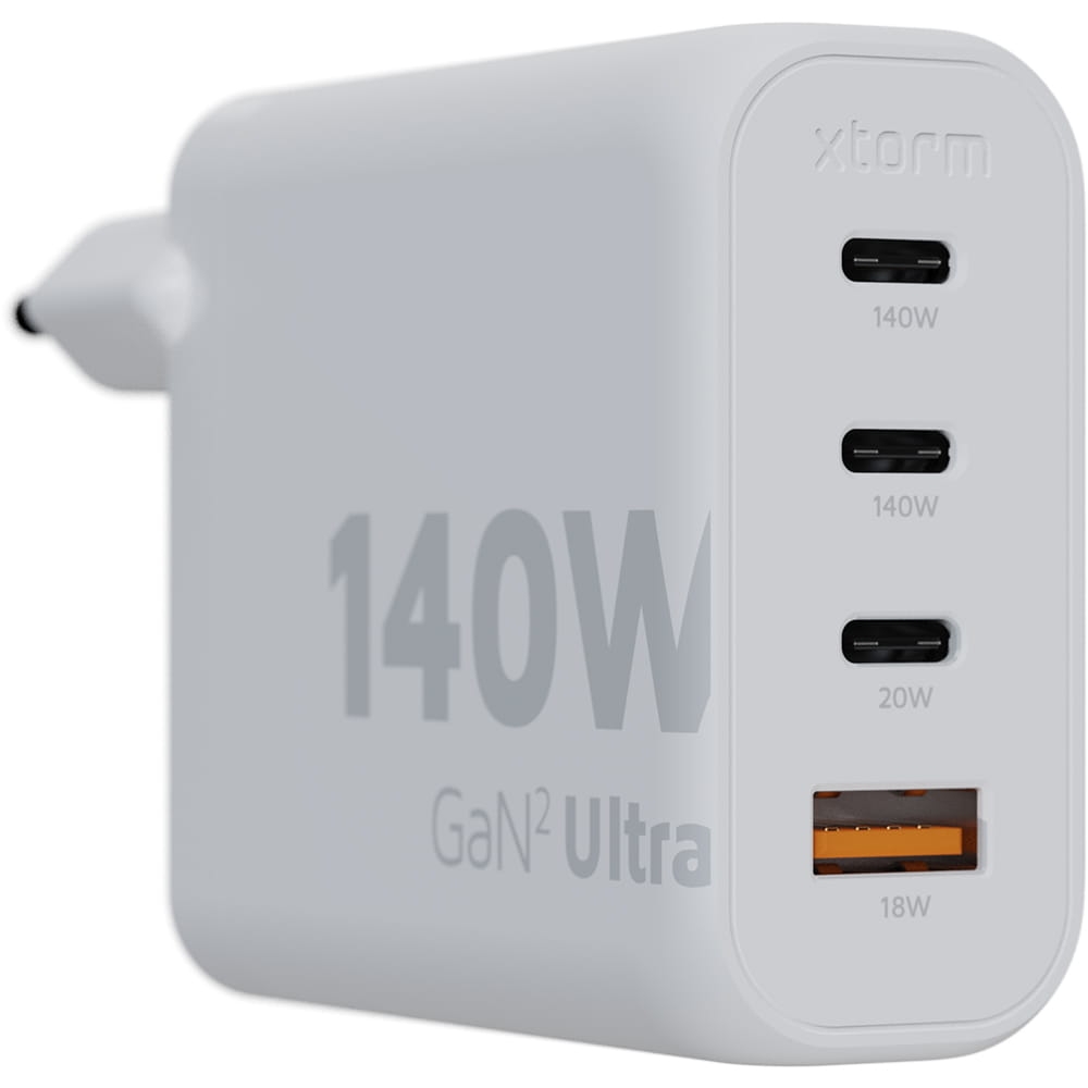 Image of Ładowarka sieciowa Xtorm Laptop Charger Gan2 Ultra 140W, 3x USB-C, USB-A, PD, biała