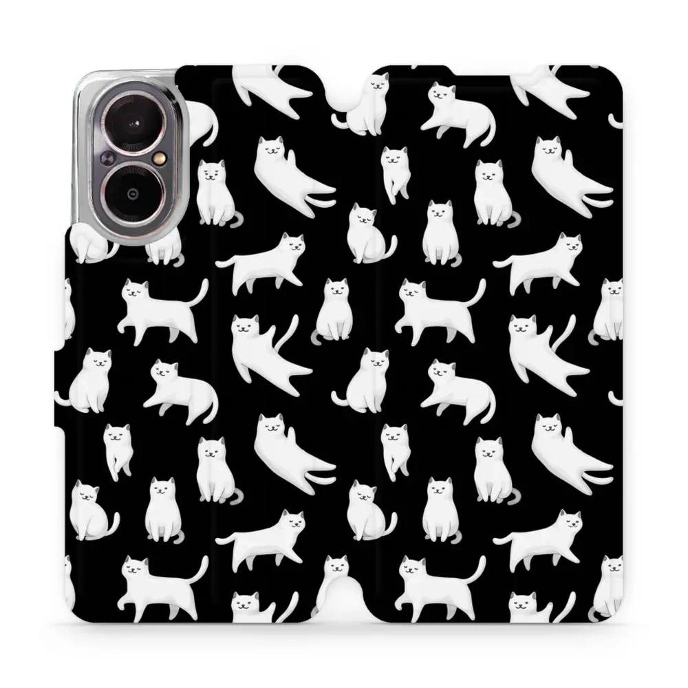 Etui z klapką do Realme C67 4G, Mobiwear Book, kotki luna