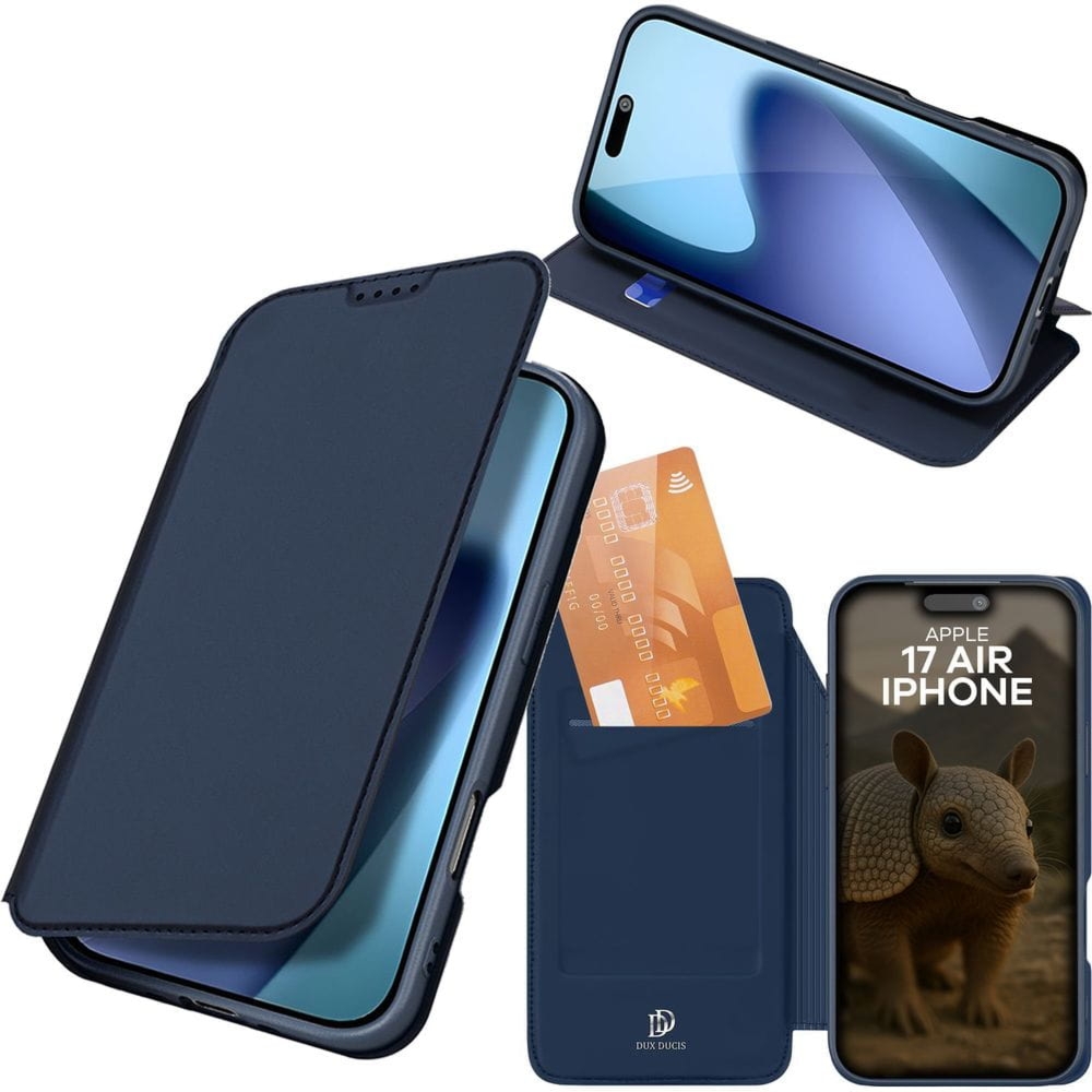 Etui z klapką Dux Ducis Skin Pro do iPhone Air, granatowe