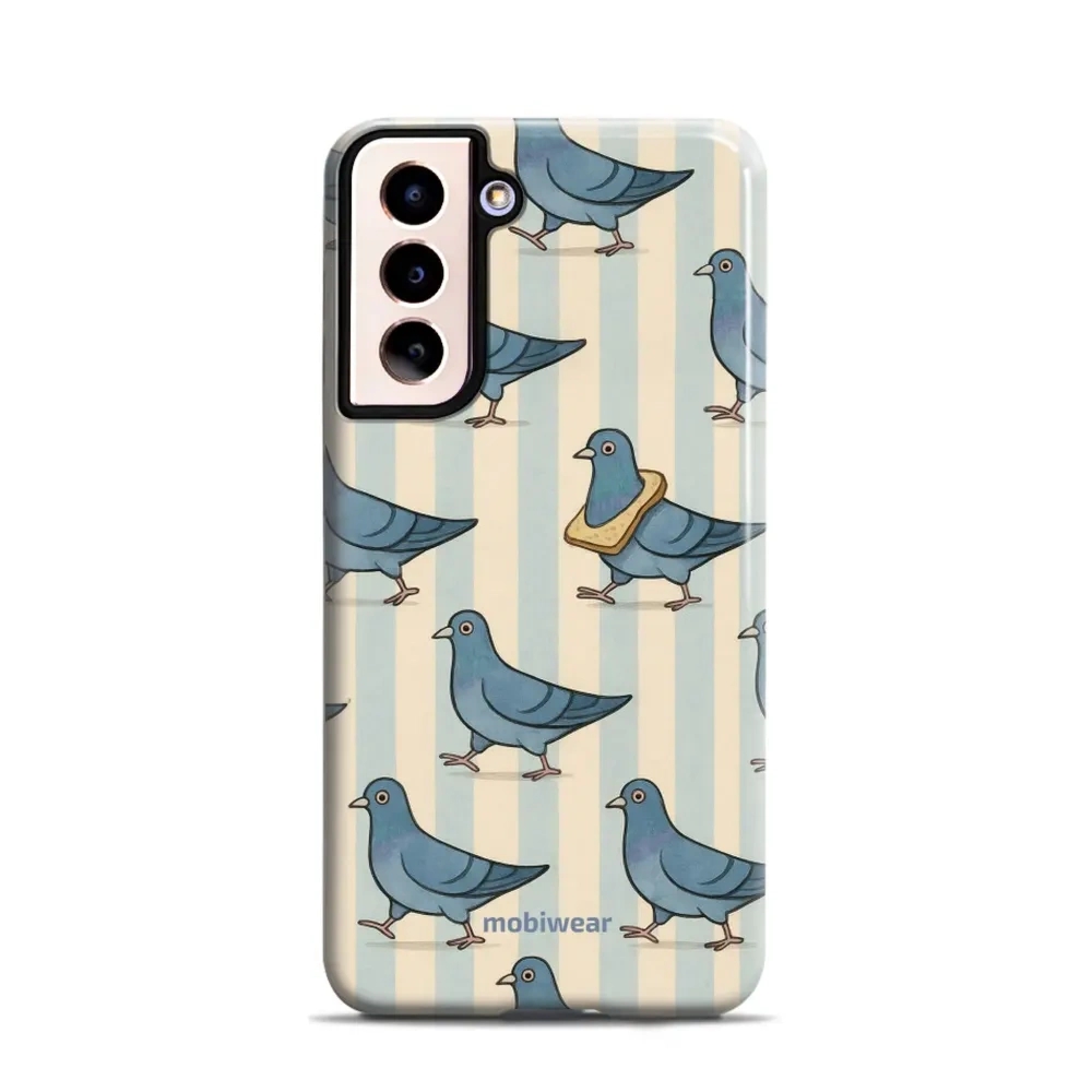 Etui ochronne do Galaxy S21, Mobiwear Elite Pro, błękitne gołębie