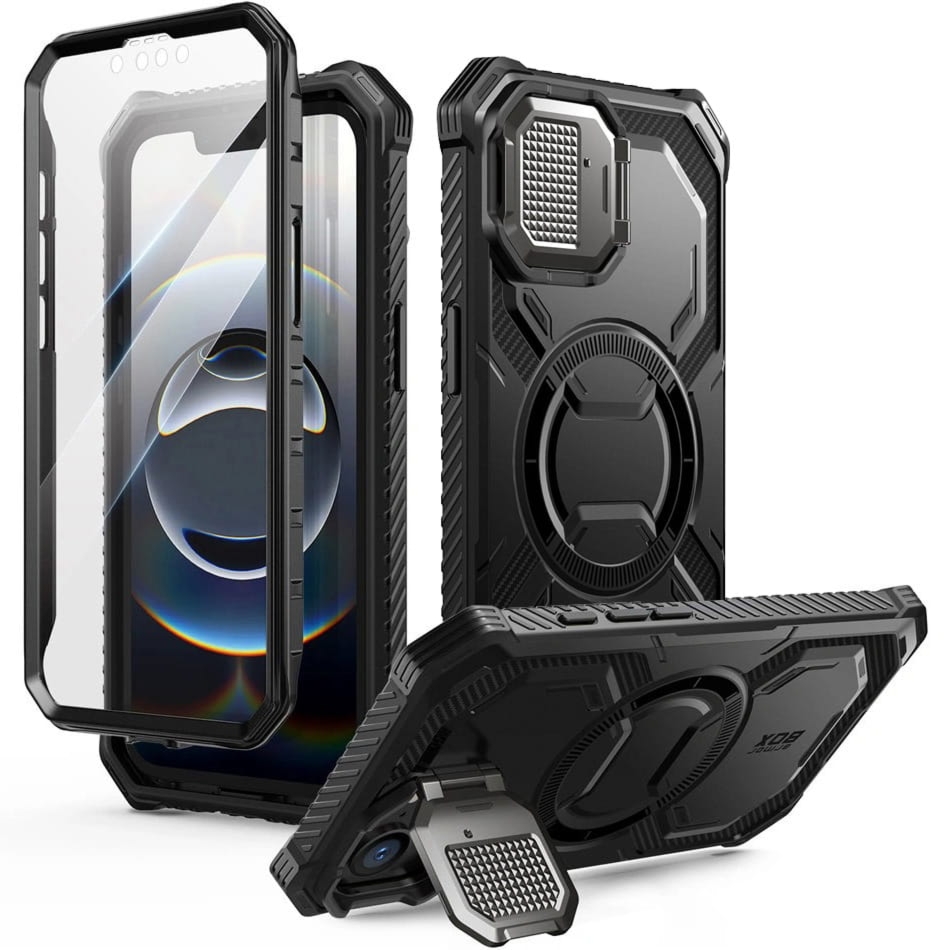 OUTLET: Etui pancerne Supcase i-Blason Armorbox Mag SP do iPhone 17e / 16e, do MagSafe, czarne