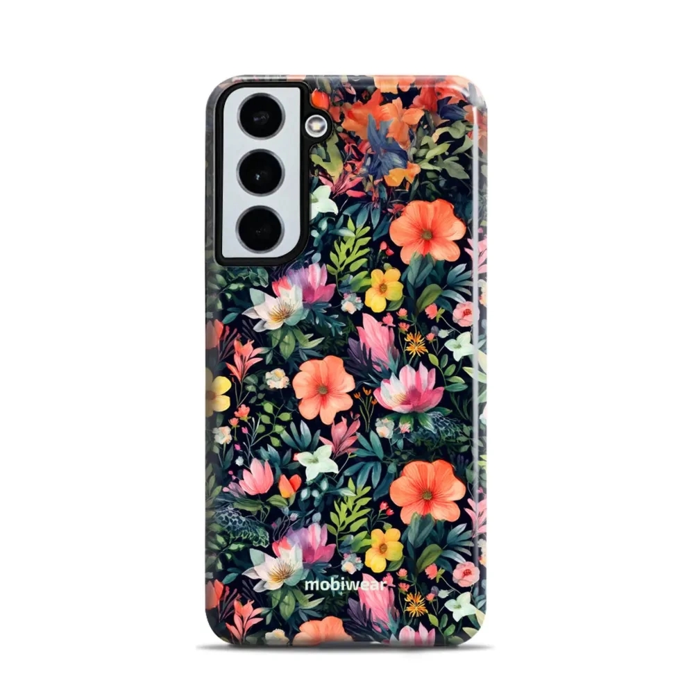 Etui ochronne do Galaxy S22, Mobiwear Elite Pro, kolorowo-kwieciste