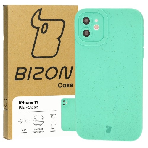 Image of Ekologiczne etui Bizon Bio-Case do iPhone 11, zielone