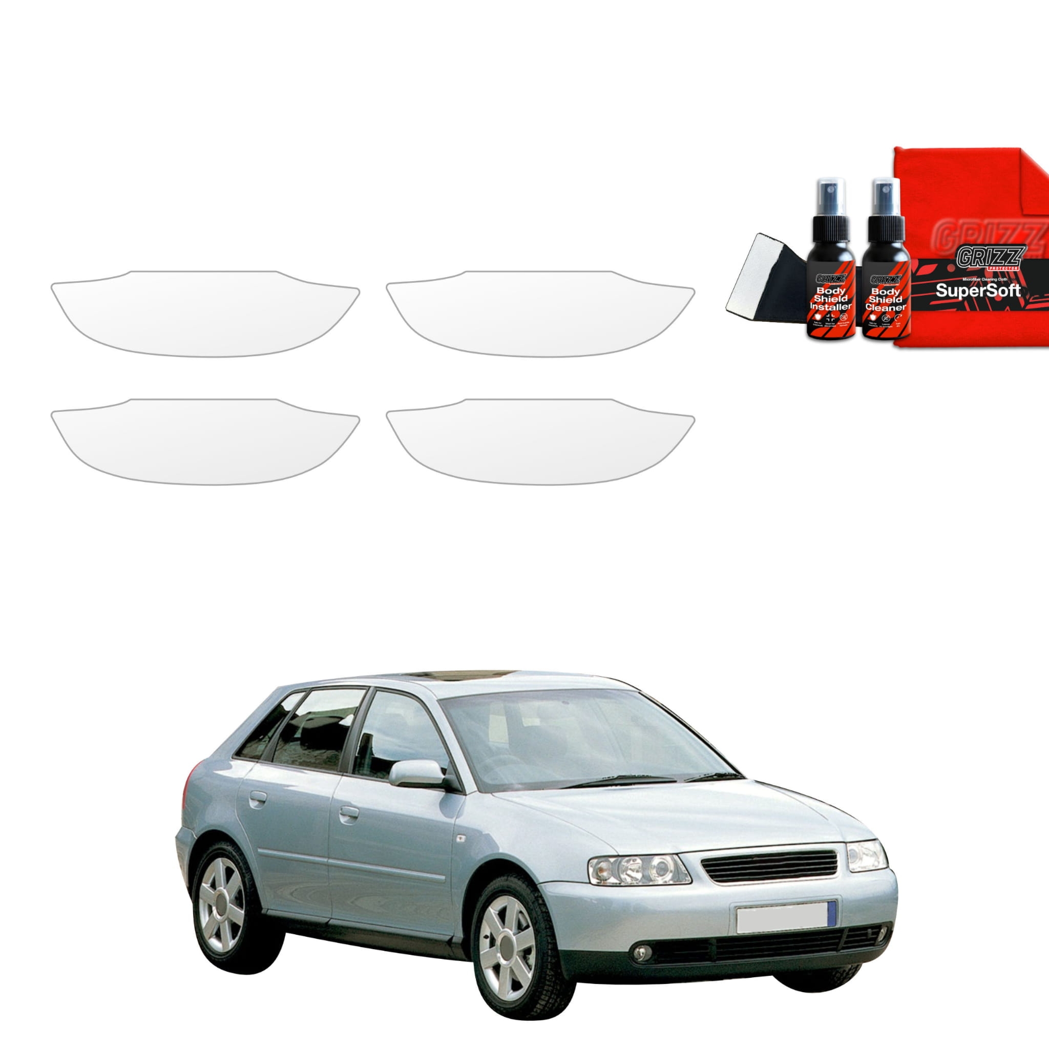 4w1 Folia ochronna pod klamki Grizz Protector do Audi A3 8L Hatchback 5D (1999-2003)