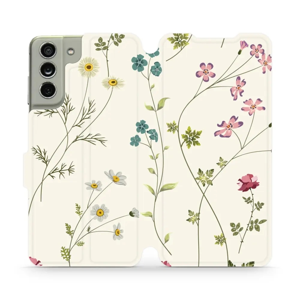 Etui z klapką do Galaxy S21 FE, Mobiwear Book, polne kwiaty