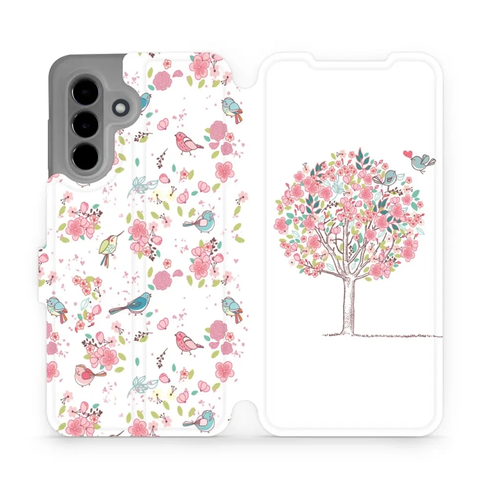 Etui z klapką do Galaxy A26 5G, Mobiwear Book, różowy gaj
