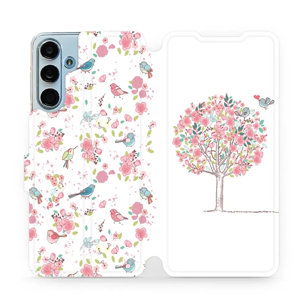 Etui z klapką do Galaxy M55 5G, Mobiwear Book, różowy gaj