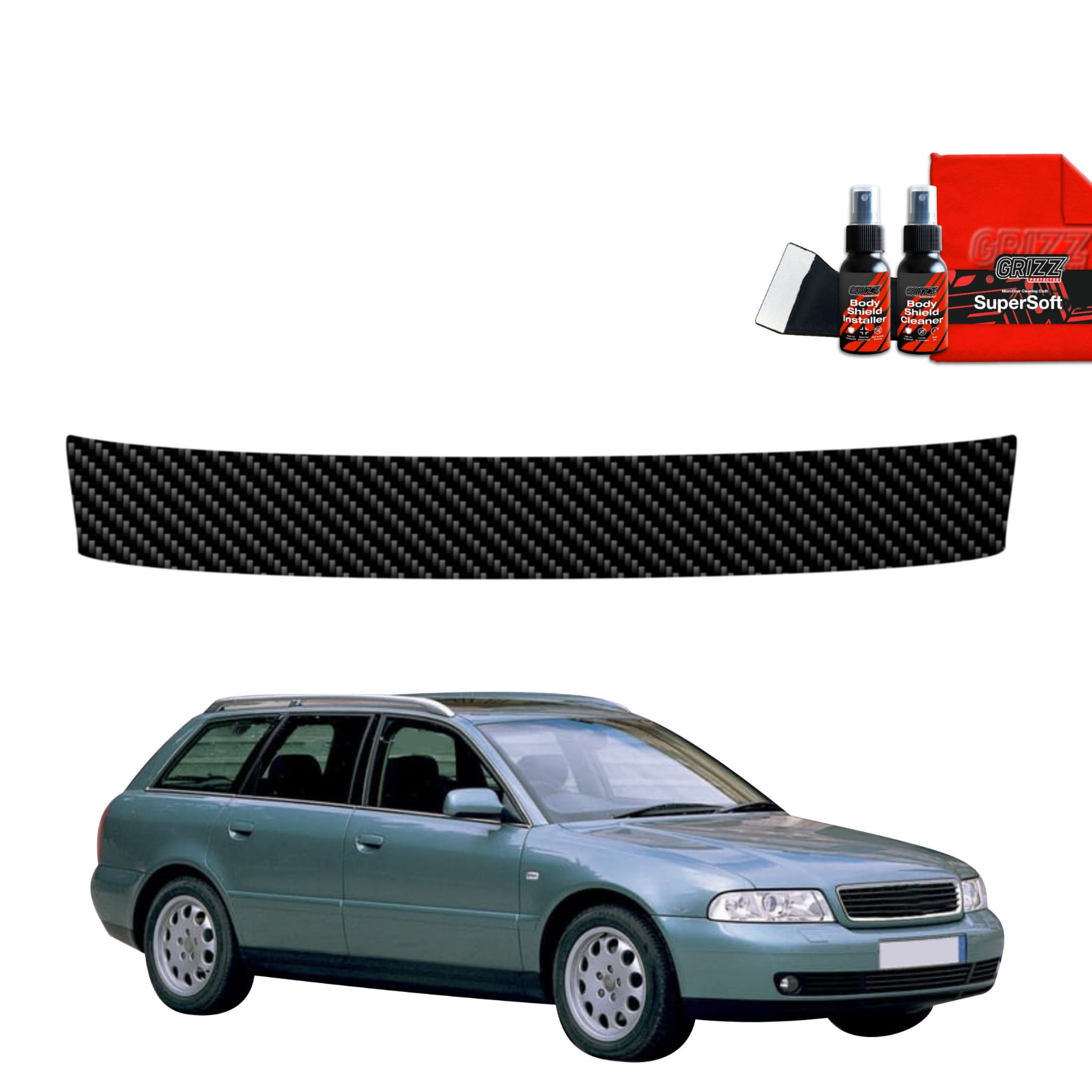 Folia karbonowa Grizz Protector na próg bagażnika do Audi A4 B5 Avant (1994-2001)