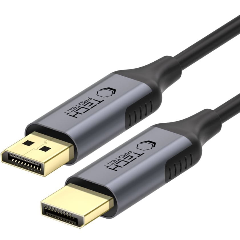 Image of Kabel DisplayPort 1.4 Tech-Protect UltraBoost 4K/60Hz, 2m, czarnoszary