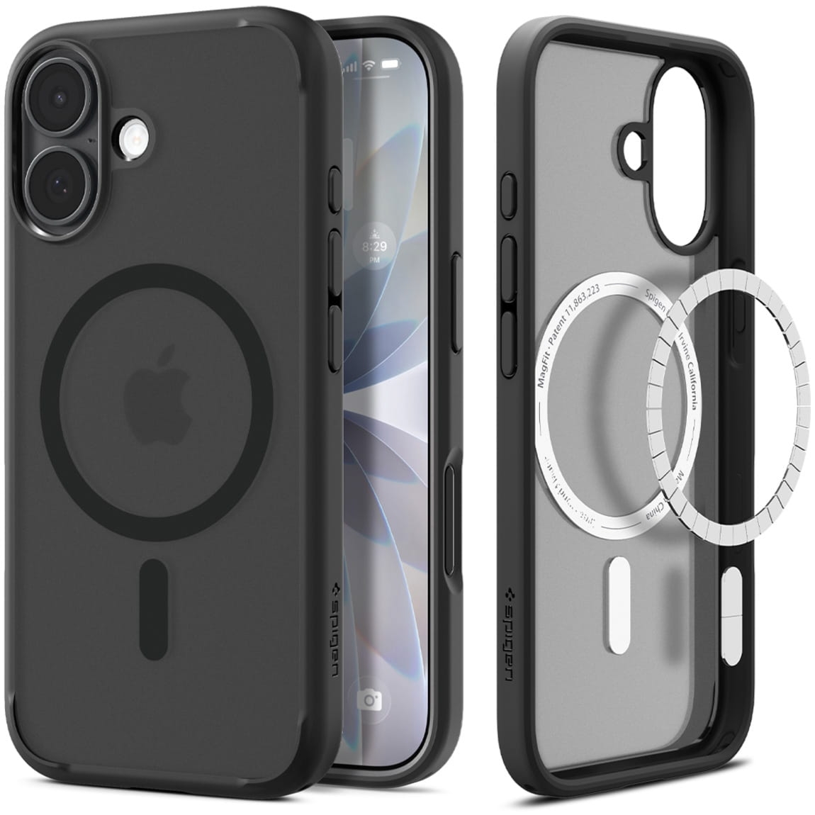 Etui Spigen Ultra Hybrid Mag do MagSafe do iPhone 17, półprzezroczysto-czarne