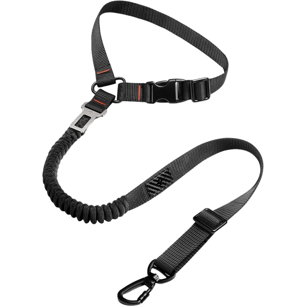 Smycz do samochodu na zagłówek / zapięcie pasa dla zwierząt, Spigen Pet Car Seatbelt Tether, czarna