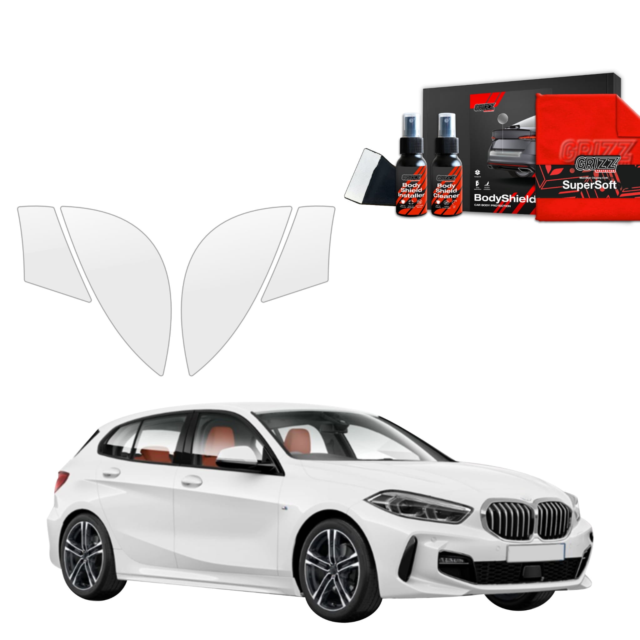 4w1 Folia ochronna Grizz Protector na nadkola do BMW 1 118i (2020-2026)