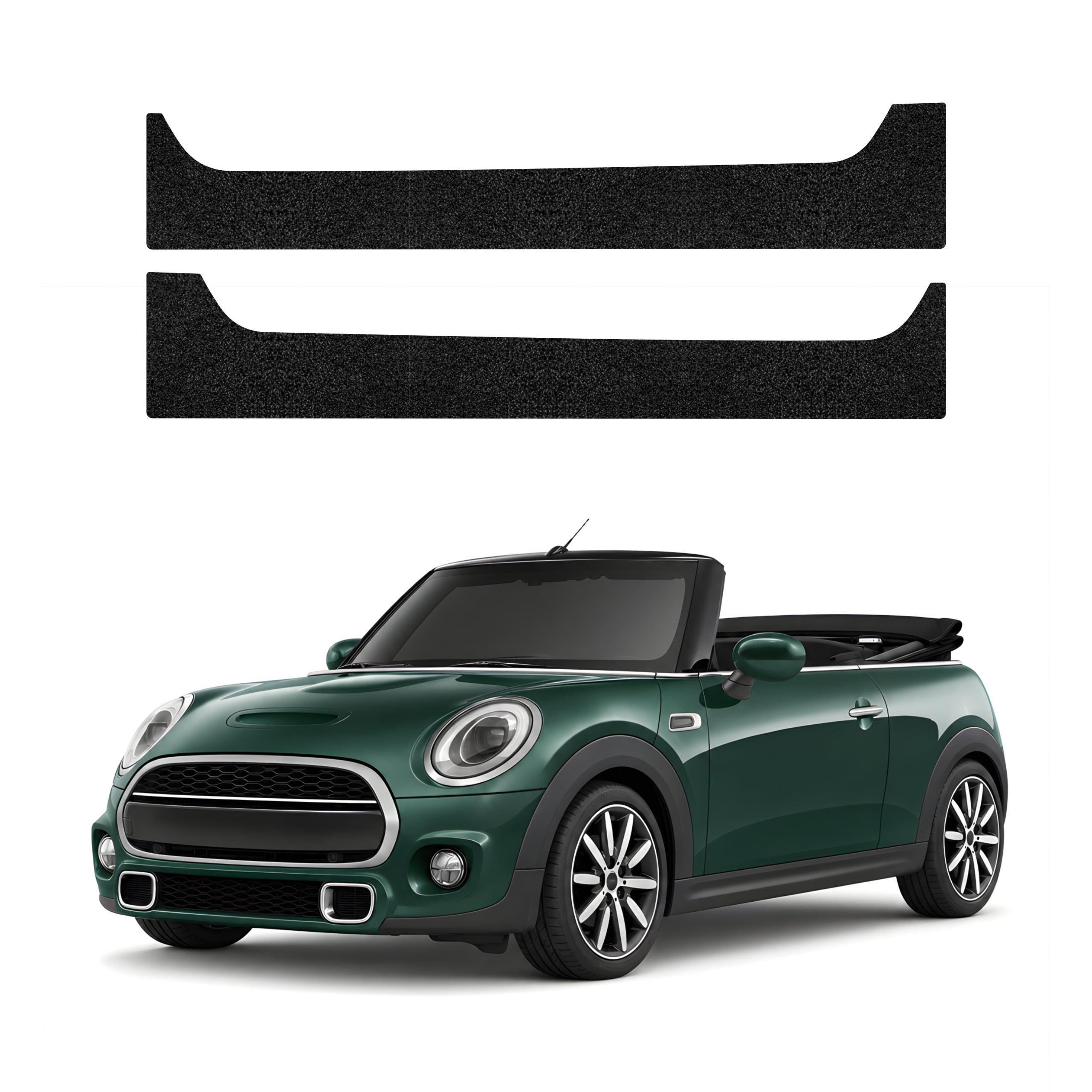2w1 Czarna powłoka techniczna Grizz Protector na progi Mini Cooper S Cabrio F57 Facelift (2015-2024)